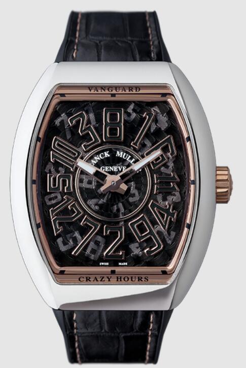 Review Franck Muller Vanguard Crazy Hours Replica Watch V45CHJPANISTG AC5N Black Dial